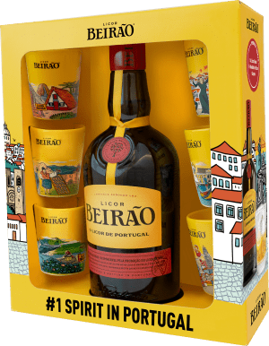 Casa Redondo Coffret Licor Beirão + 6 Tasses à Café 70cl