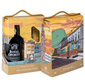 Real Companhia Velha Tawny - Royal Oporto giftbox with 2 glass Tawny 75cl