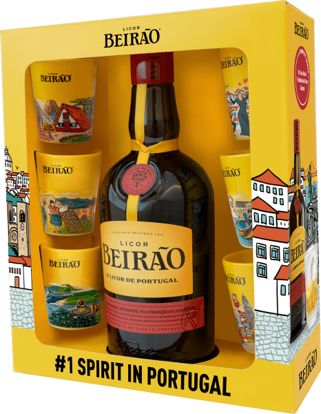  Casa Redondo Coffret Licor Beirão + 6 Tasses à Café 70cl